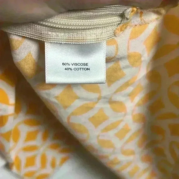 Peter Millar V-Neck 3/4 Sleeve Top Size Small Orange/White - Picture 8 of 8